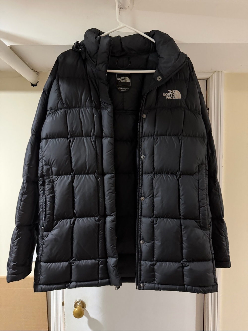 The North Face Black Jacket with White Trim